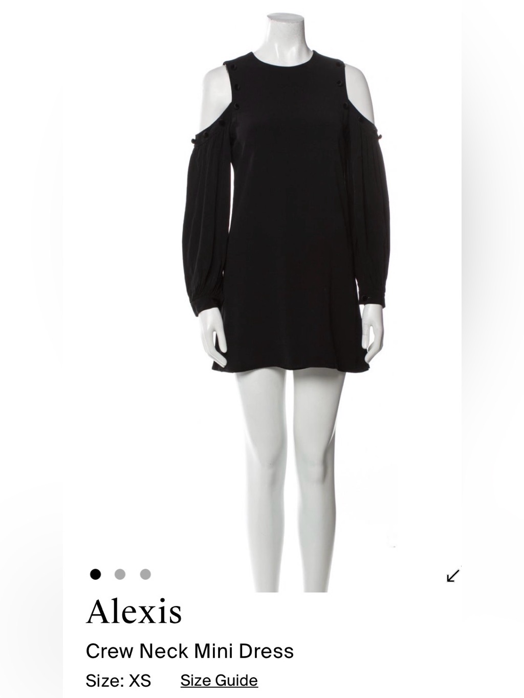 Alexis Black Shift Dress With Pom-Pom Trim